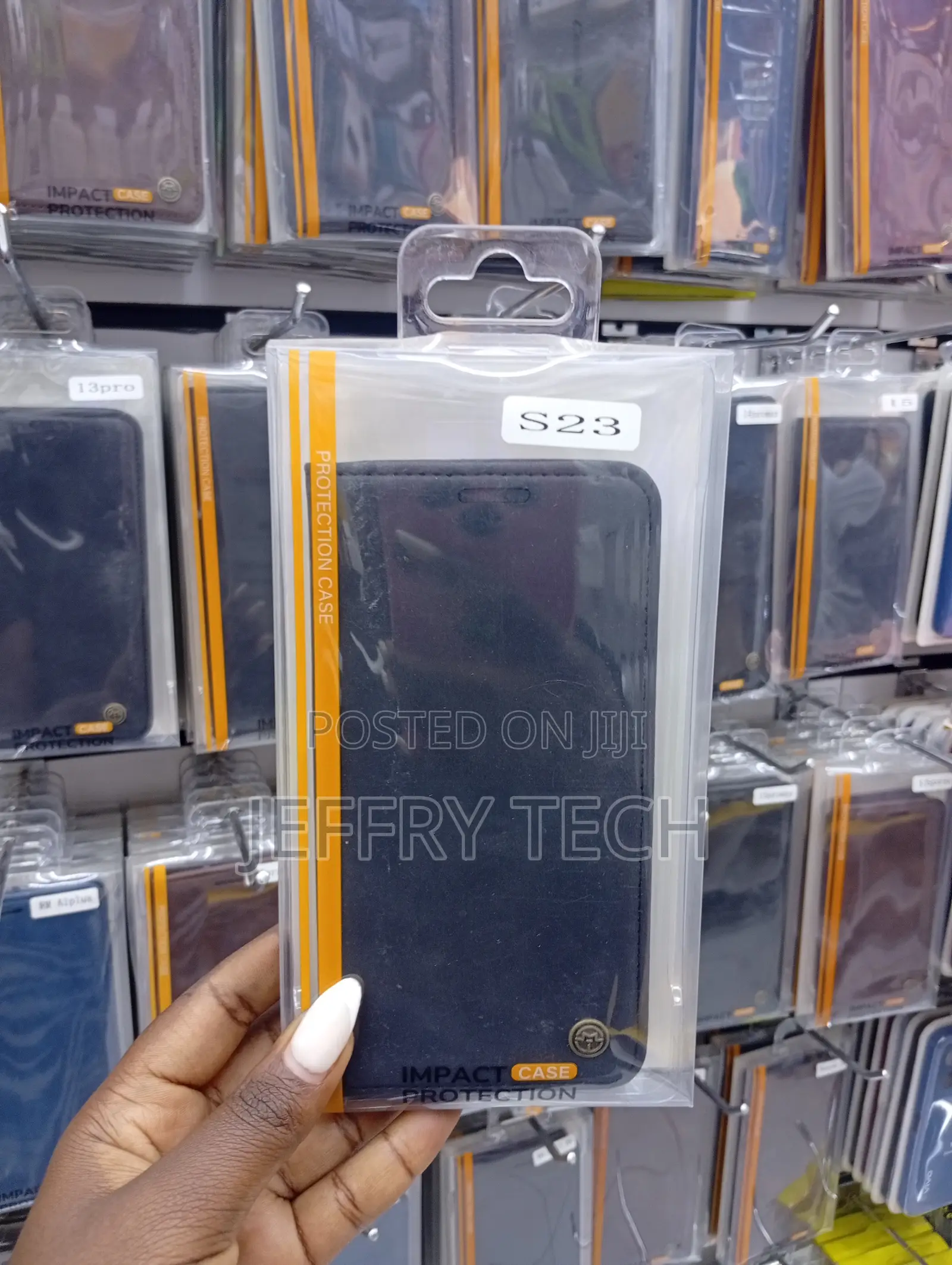 Leather Wallet Flip Cover for a Samsung Galaxy S23.