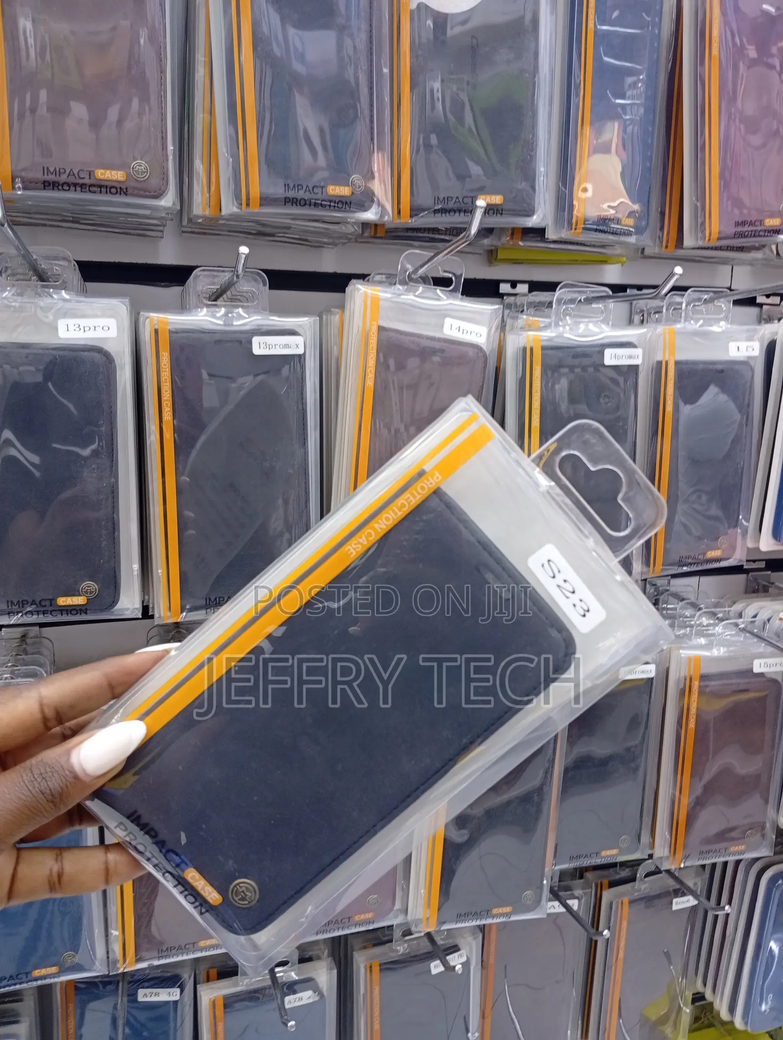 Leather Wallet Flip Cover for a Samsung Galaxy S23.