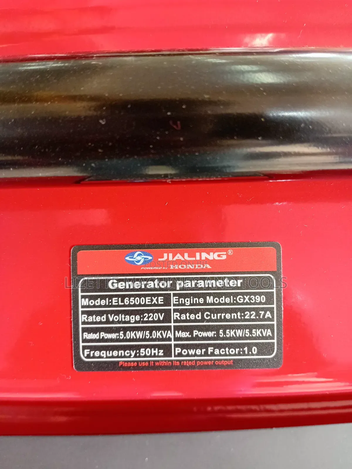 Jialing Honda 5.5kva Petrol Generator Single Phase El6500exe