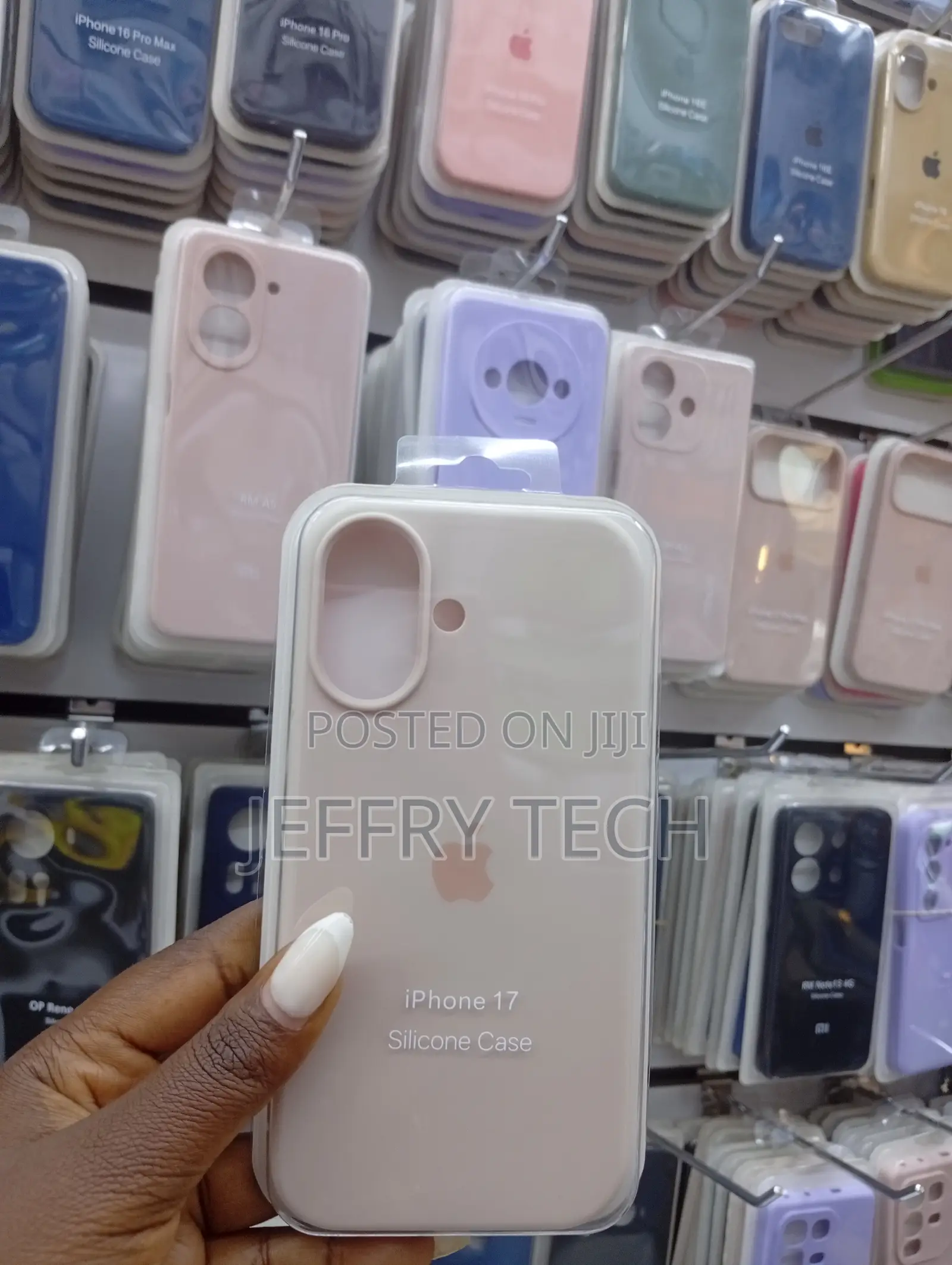 White Silicone Phone Case Designed for the Apple iPhone 17.