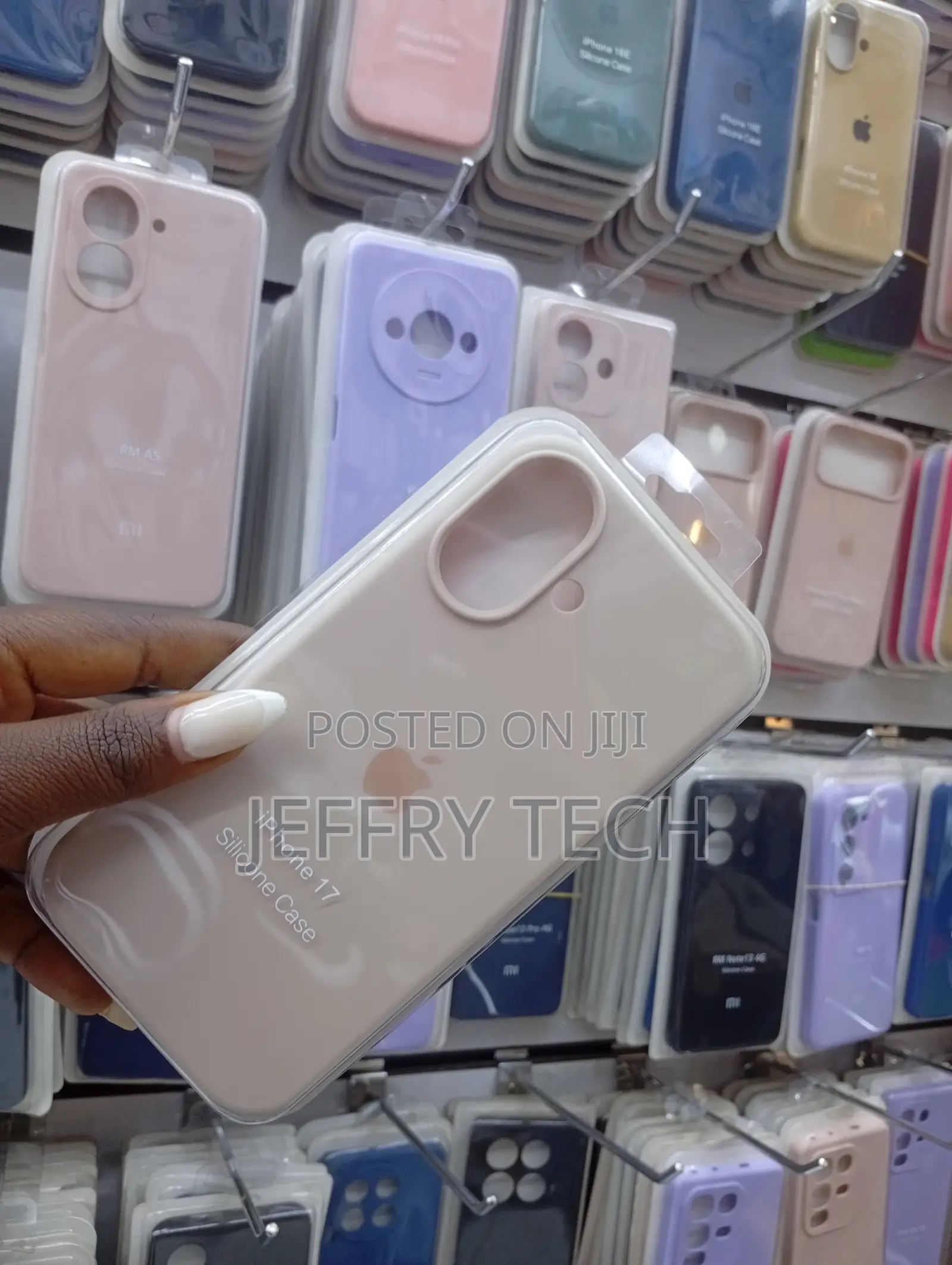 White Silicone Phone Case Designed for the Apple iPhone 17.