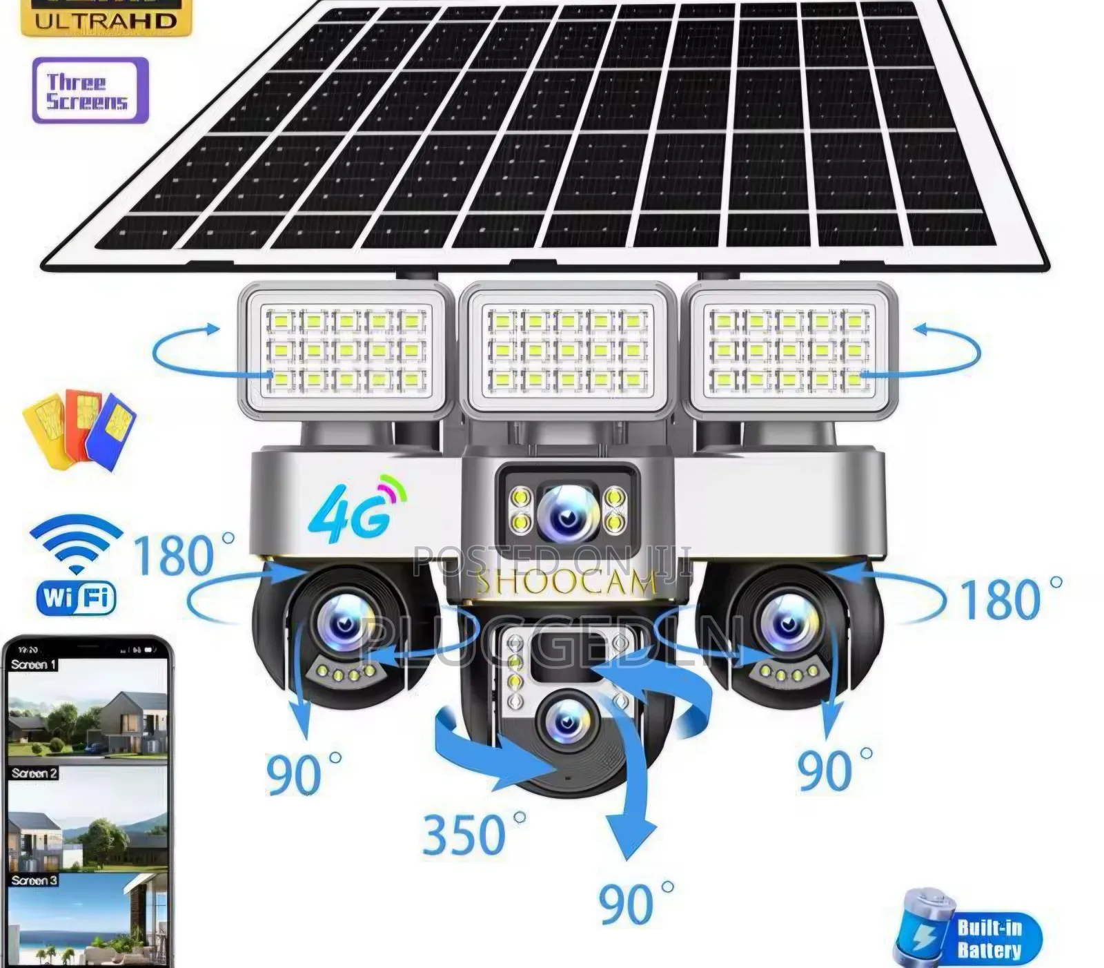 Shoocam V380 Pro 4g Solar PTZ Security Camera.
