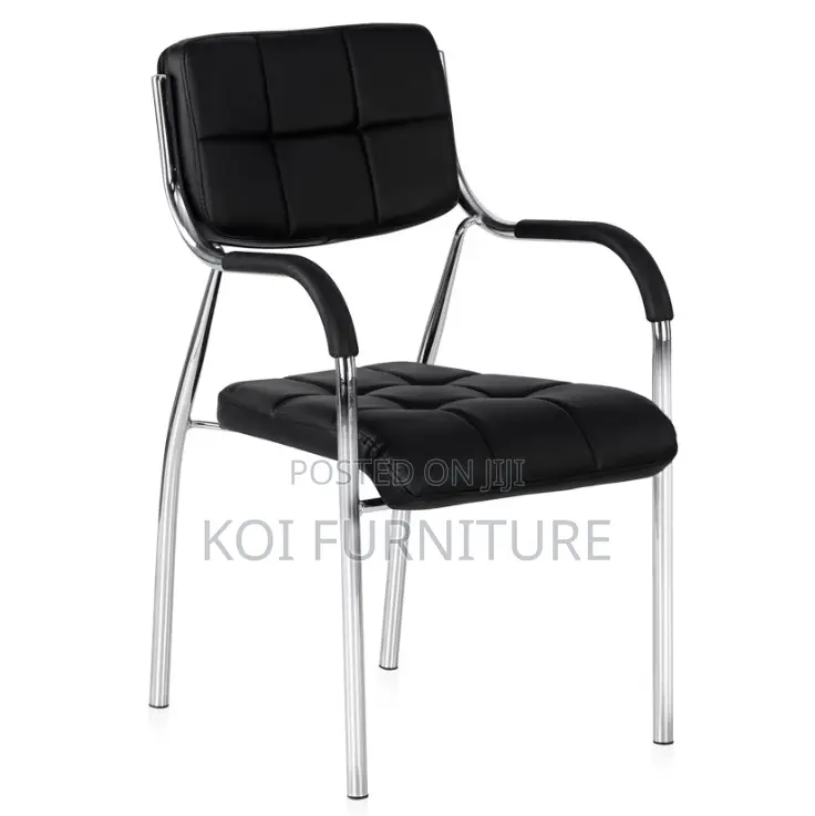 Office Chairs; Stackable Black Home Office Visitors Chairs