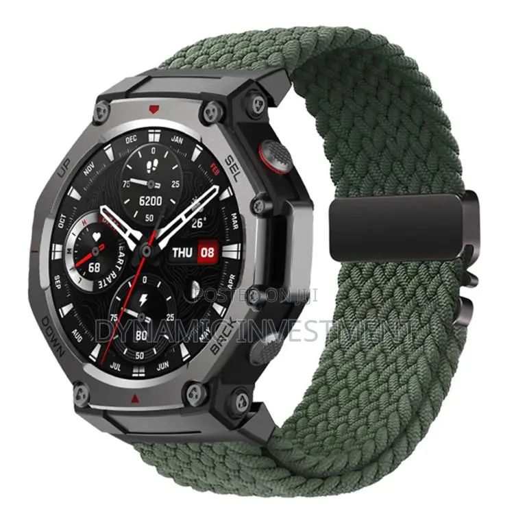 Amazfit T-Rex 3 Braided Quick Release Watch Band/Strap Darkgreen