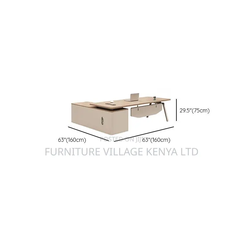 Office Desk; 1.6m Executive L-Shaped Office Table