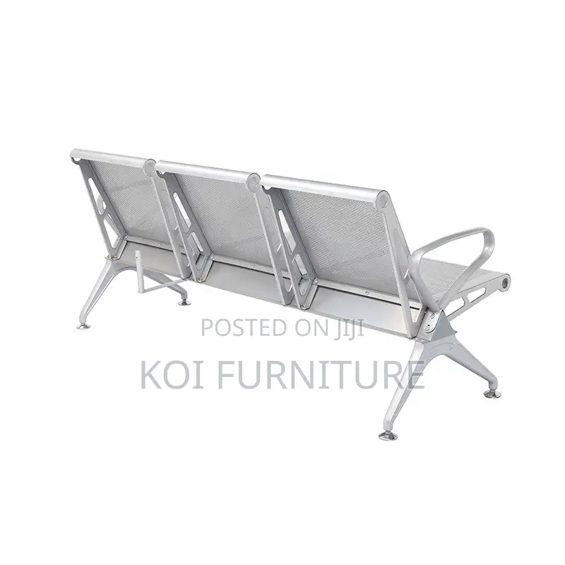 Office Bench; Three Seaters Heavy Gauge Metallic Reception Bench