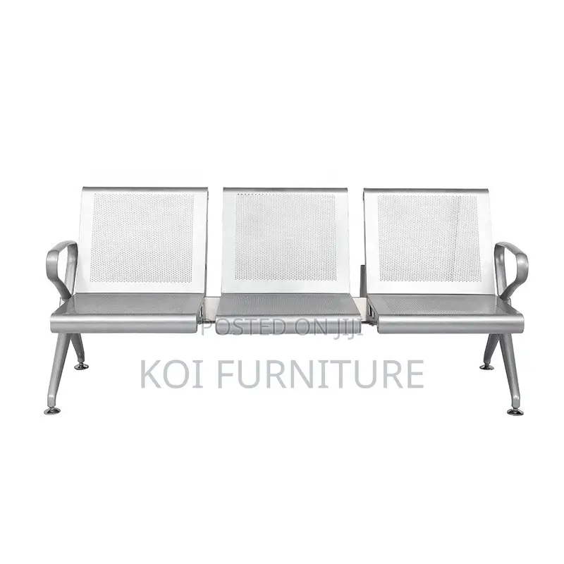 Office Bench; Three Seaters Heavy Gauge Metallic Reception Bench