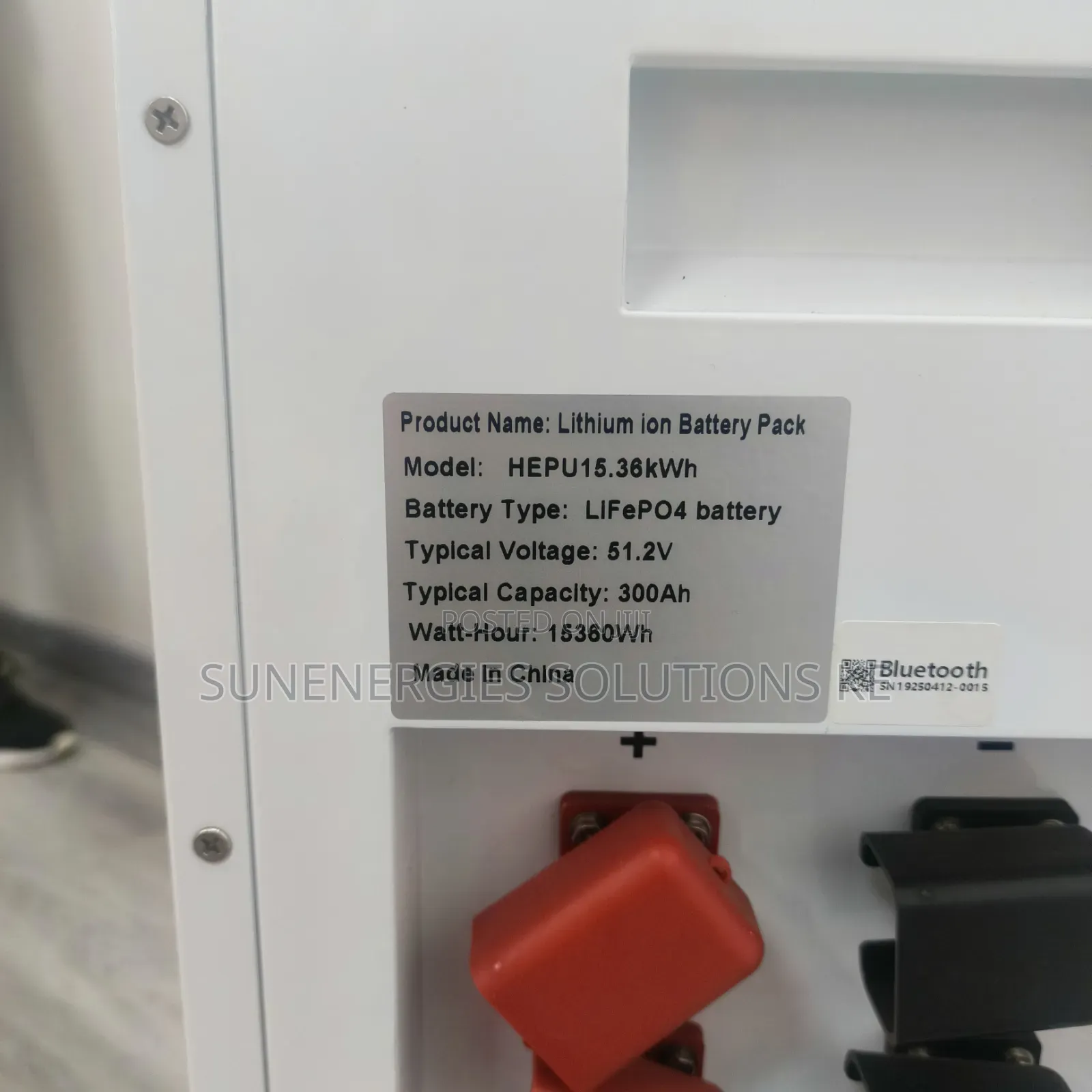 15.38kwh 51.2v 300ah Hepu Lithium Battery