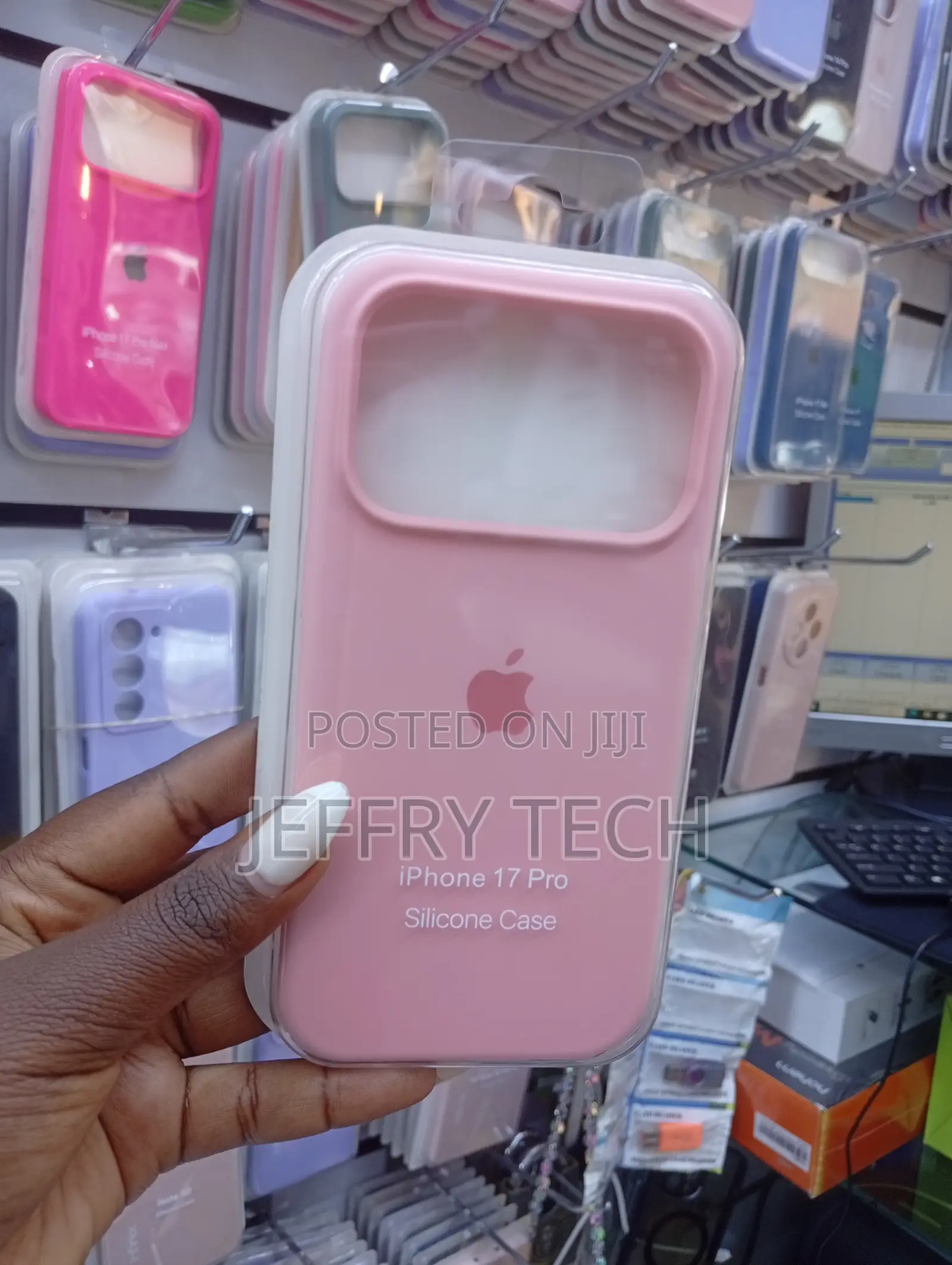 Pink Apple Silicone Case Designed Specifically for the iPhone 17 Pro