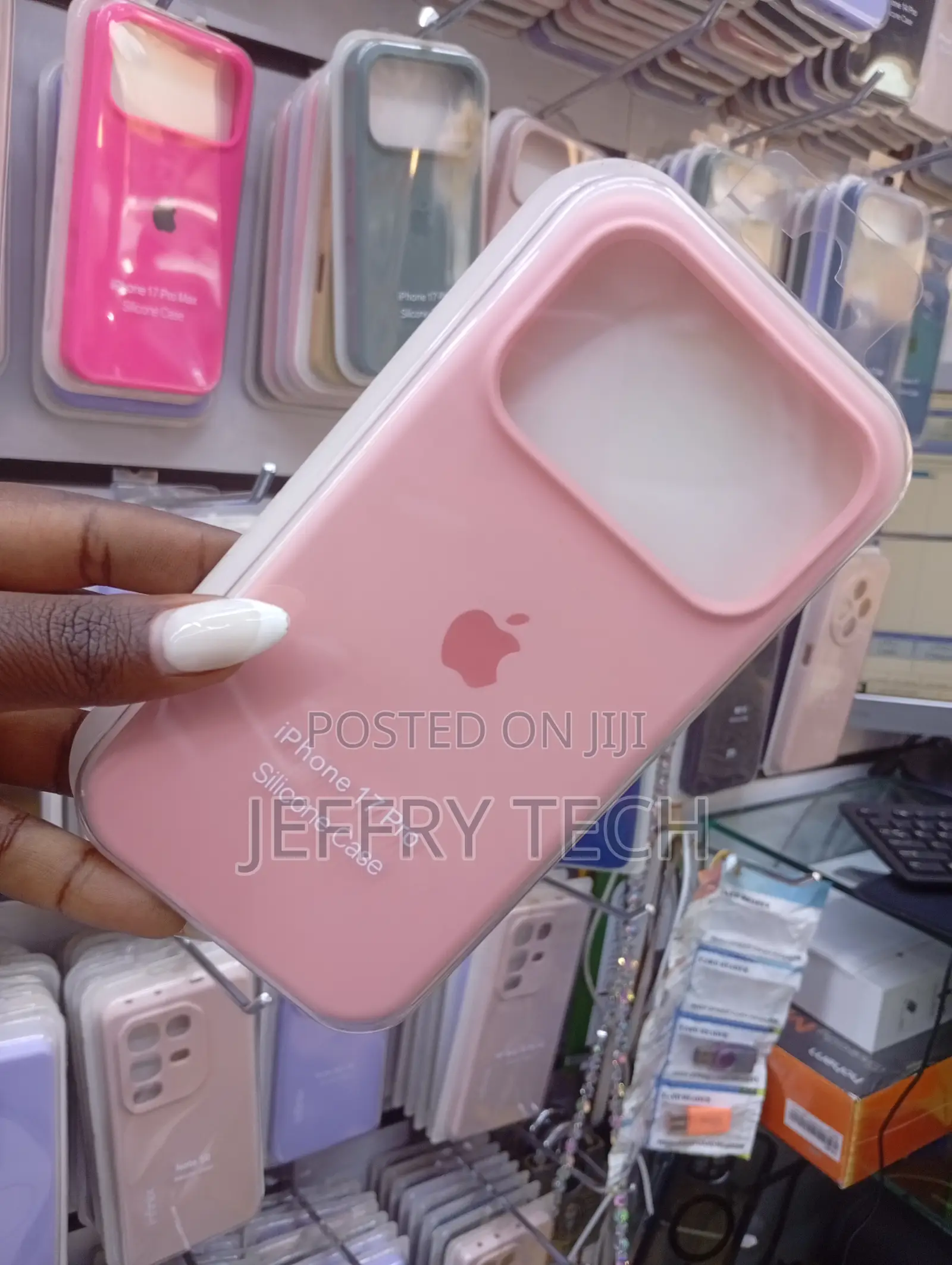Pink Apple Silicone Case Designed Specifically for the iPhone 17 Pro