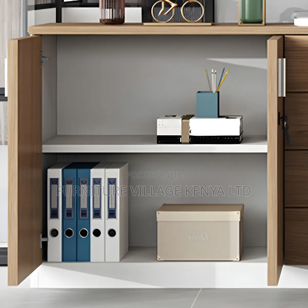 Office Cabinet;2-Door Swing Officecupboard With Shelves