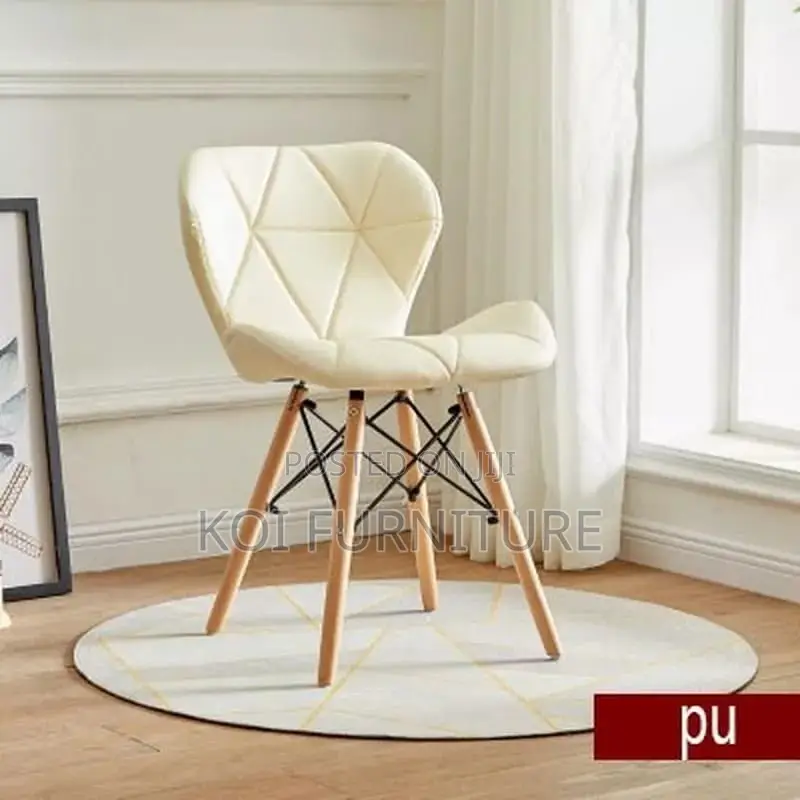 Dining Chairs; Mid Backrest Cotton Wood Accent Premium Eames Chairs