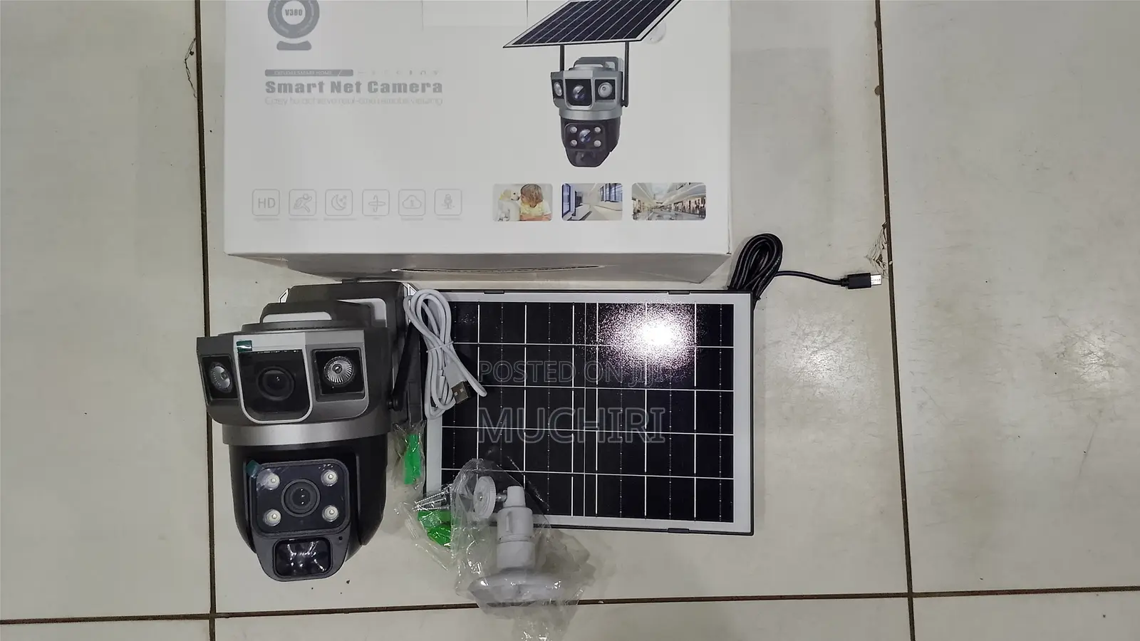 V380 Dual Lens 4g Camera Solar Pir Human Detection Night Vision