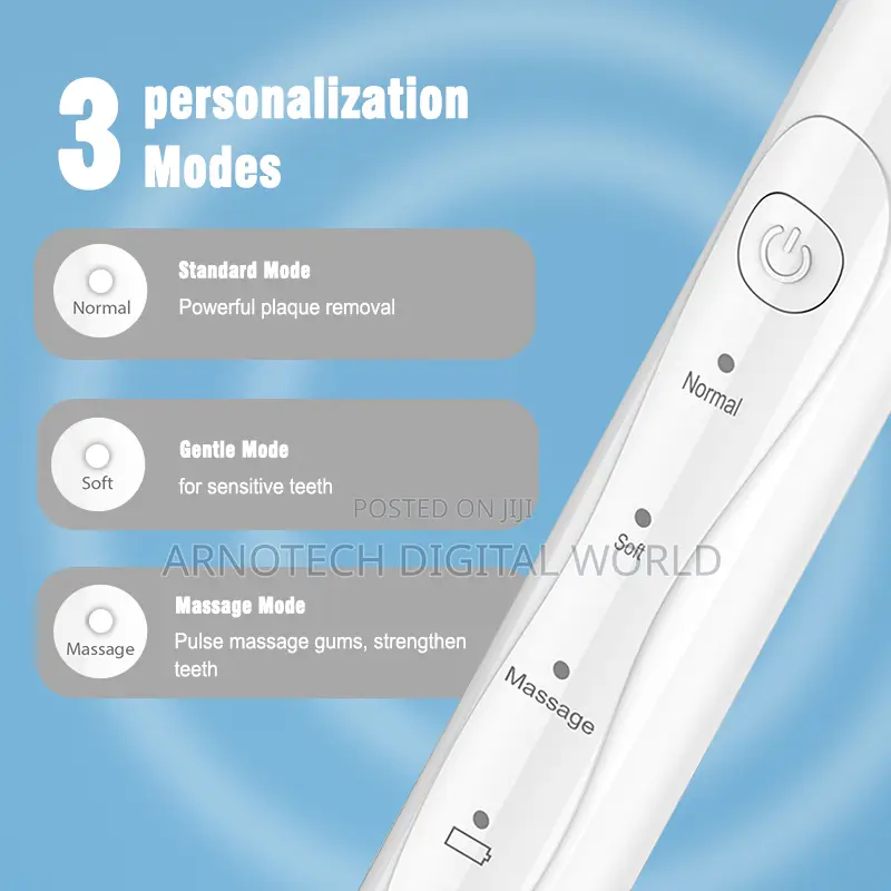Sonic Electric Toothbrush With 4 Replaceable Heads