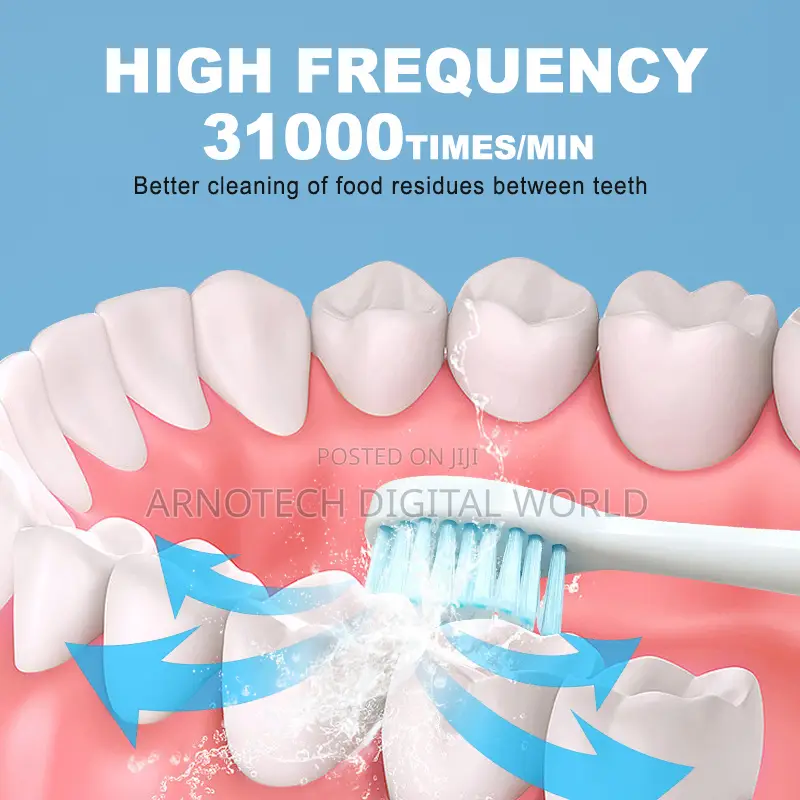 Sonic Electric Toothbrush With 4 Replaceable Heads