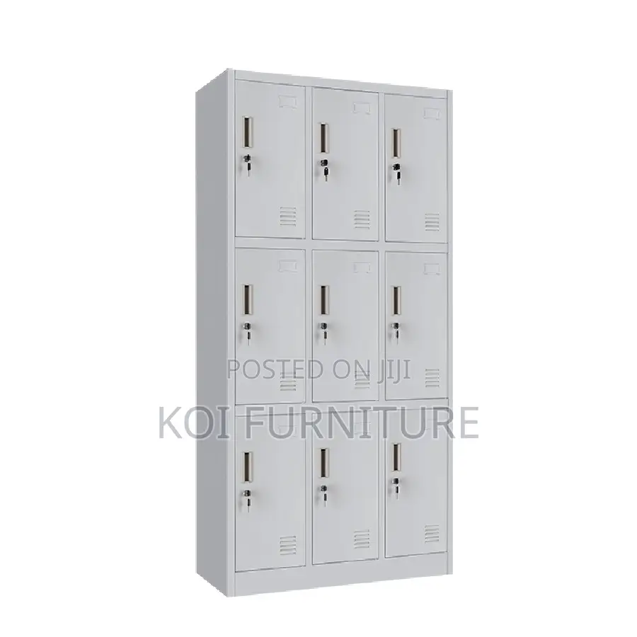 Office Cbinet; Nine Lockers Robust Space Saving Filing Steel Cabinet