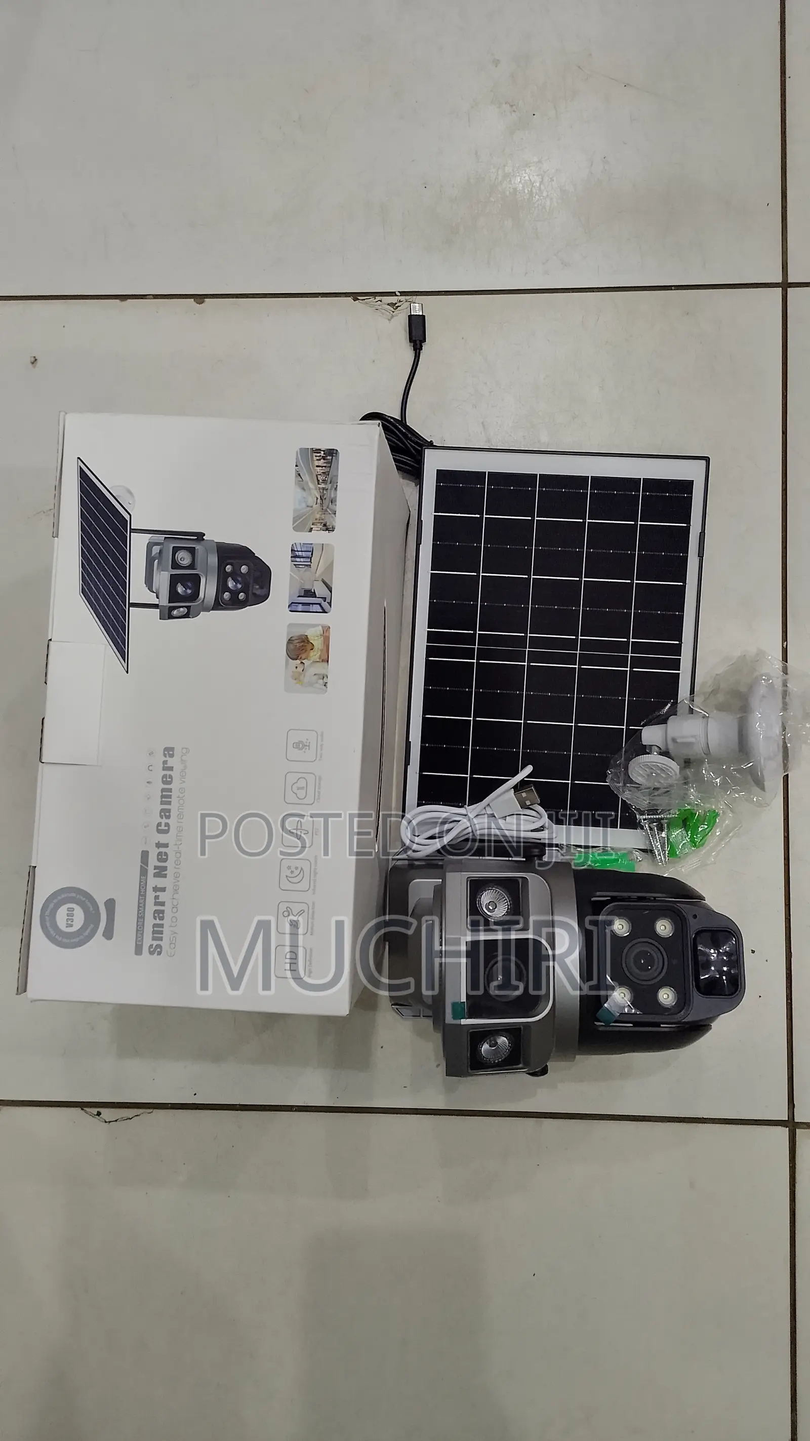V380 Pro CCTV Camera Dual Lens Solar Camera Wifi Supported