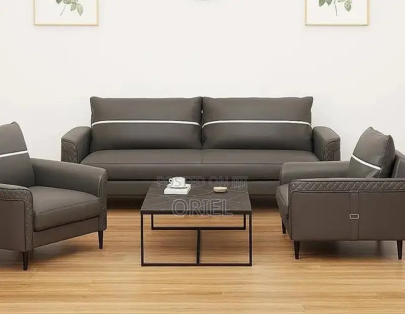 Office Sofa : Executive Cushioned 5-Seater Office Corporate Sofa-Set