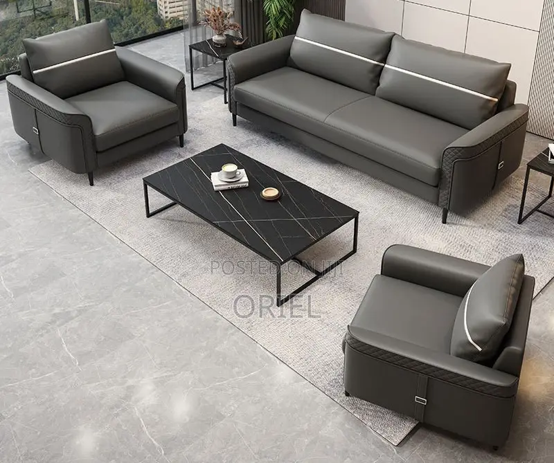 Office Sofa : Executive Cushioned 5-Seater Office Corporate Sofa-Set