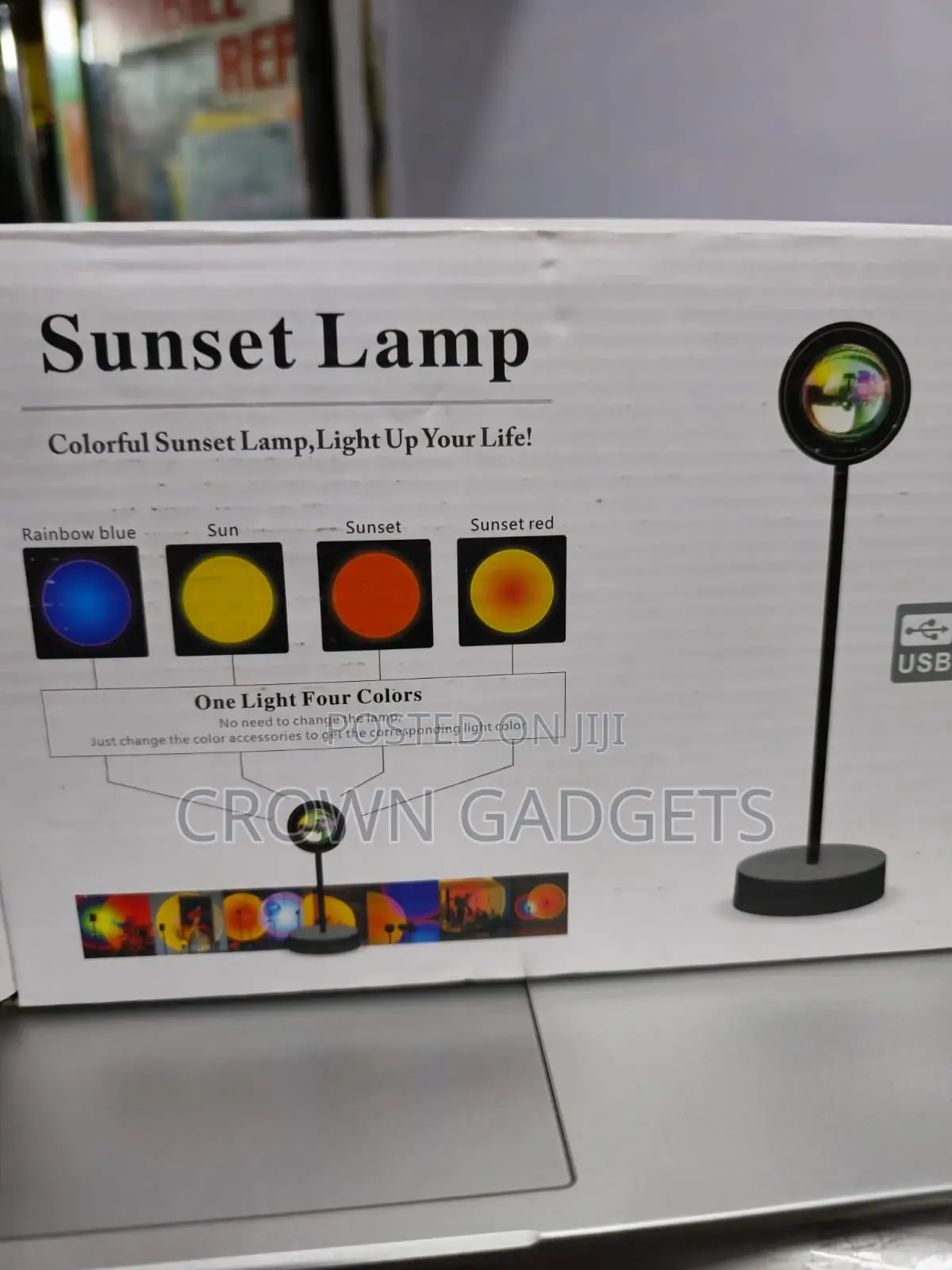 Usb Sunset Lamp 180° Rotation Color Changing Mood Light