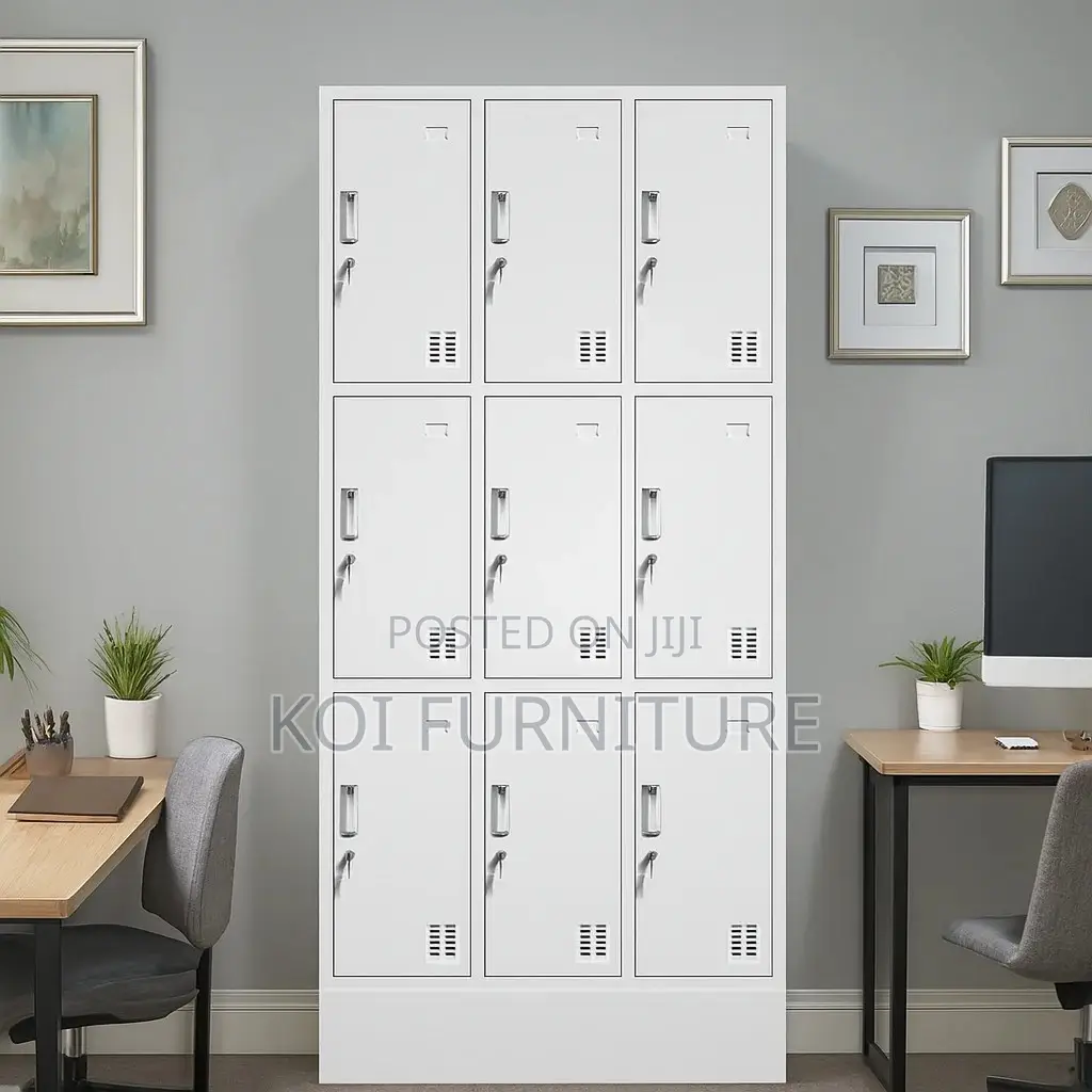 Office Cabinet; 9 Drawers Modern Grey Executive Cabinet for Documents