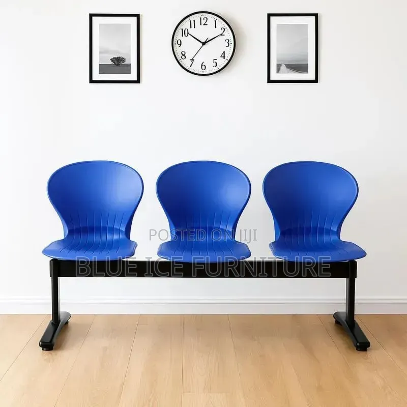 3 Seater Plastic Office Bench Chair