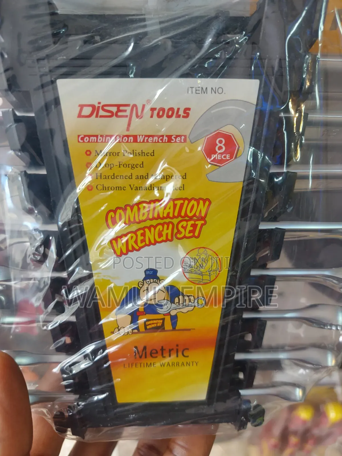 8-Piece Combination Wrench Set From Disen Tools.