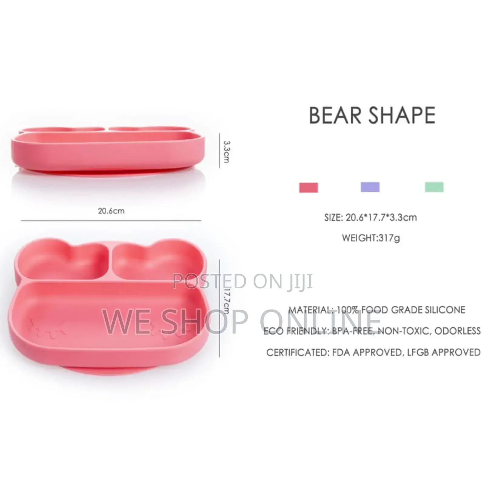 Silicone Stickie Plate No Spill