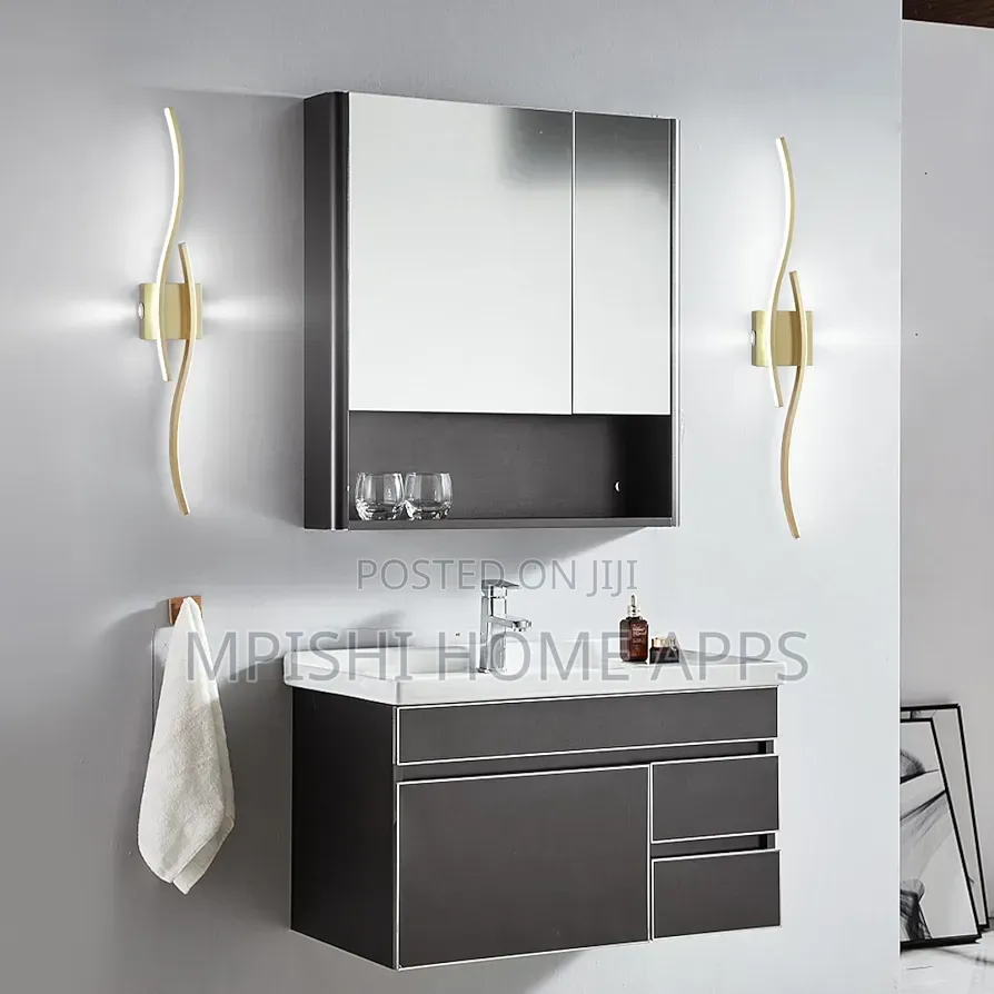 Modern Double-Wave Gold Led Wall Light