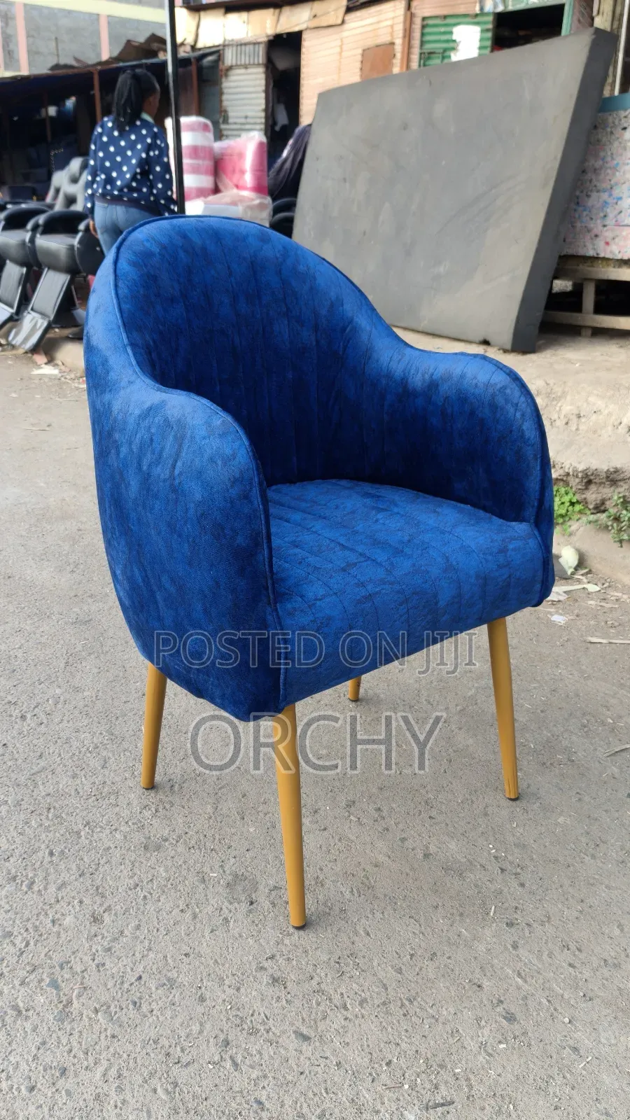 Navy Blue Manicure Seat/ Nail Chair