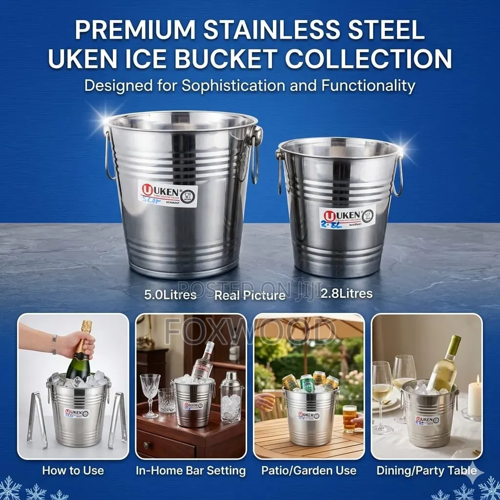 Stainless Steel Uken Ice Bucket 2.8l