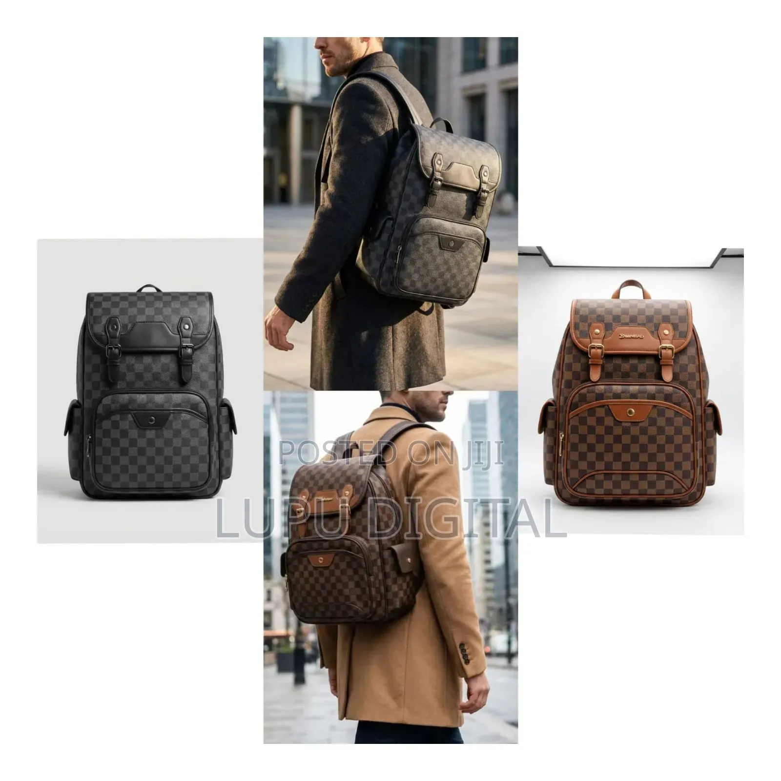 Luxury Checkerboard Backpack