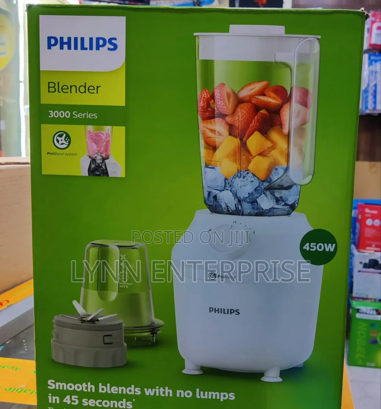 *Philips Blender 3in1 450w ,1 L Capacity With Durable Stainless