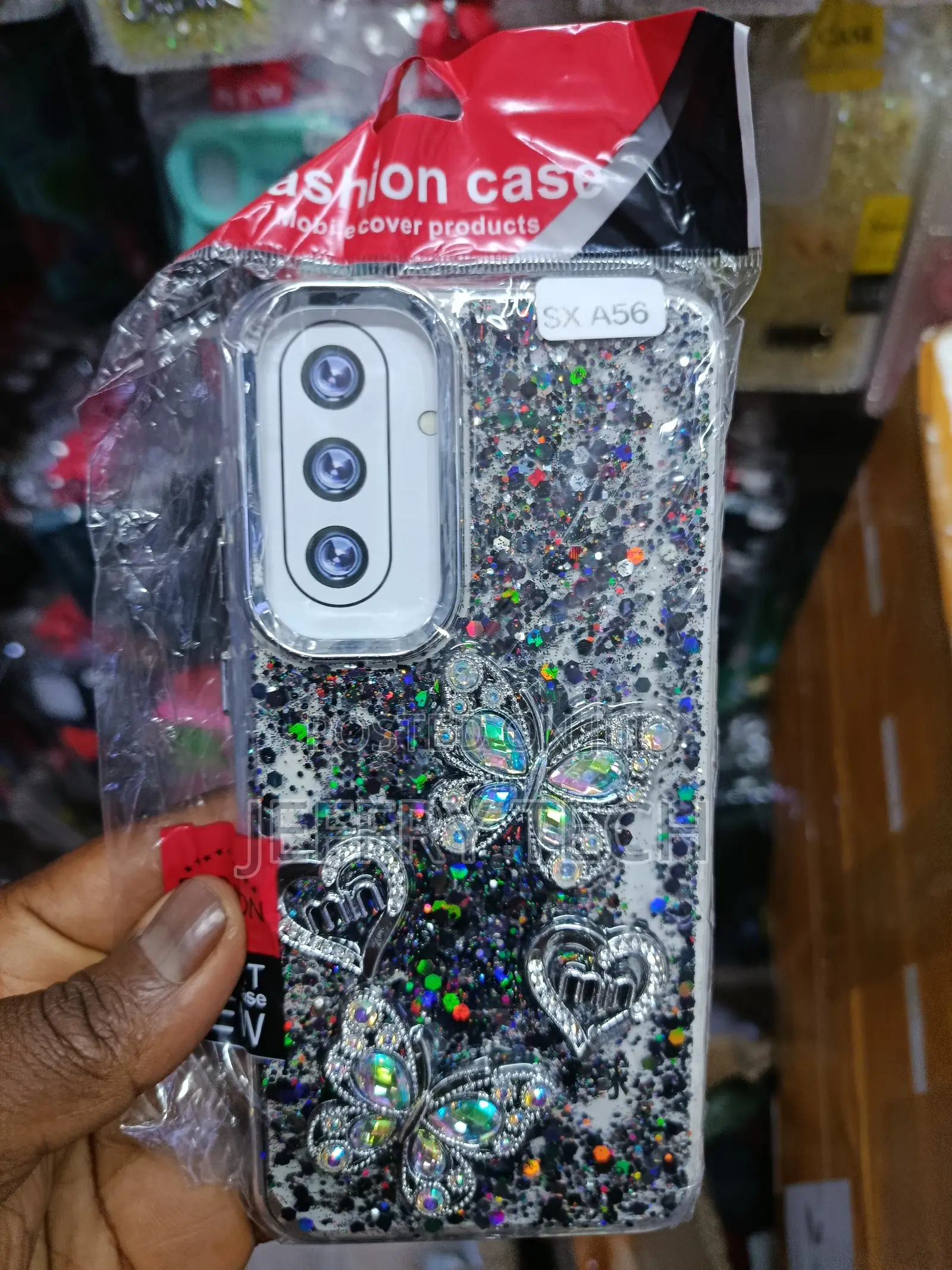 Fashion Case" Glitter Butterfly-Themed Cover for a Samsung Galaxy A56