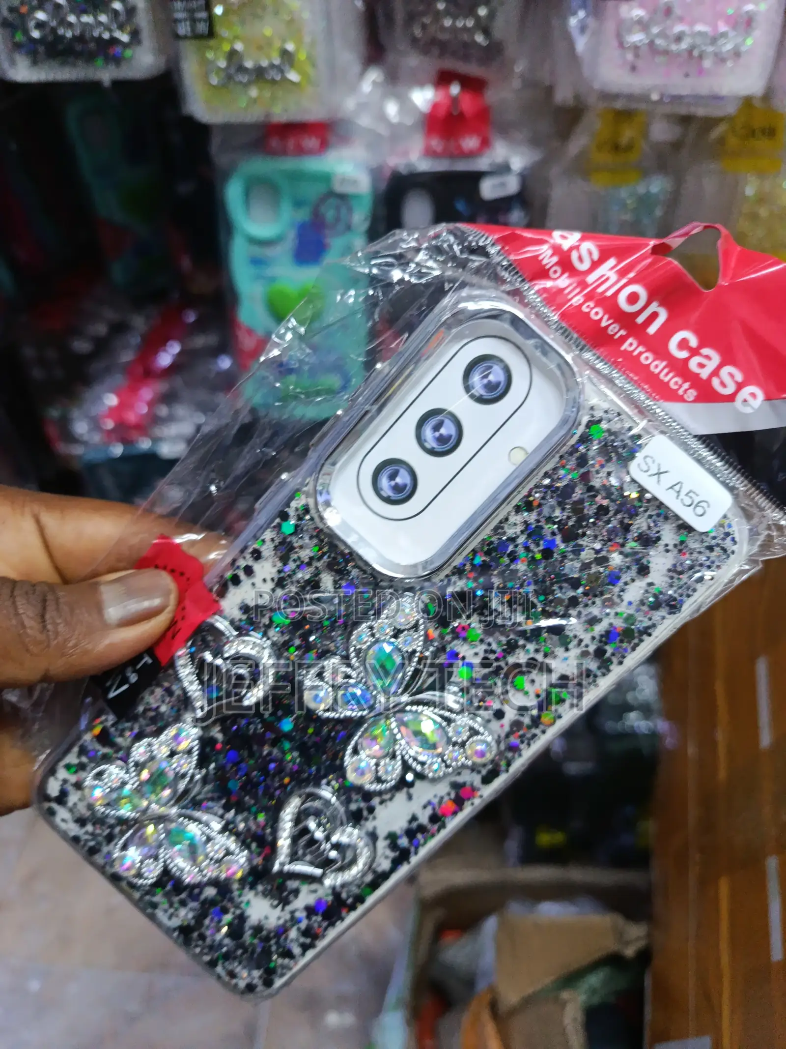 Fashion Case" Glitter Butterfly-Themed Cover for a Samsung Galaxy A56