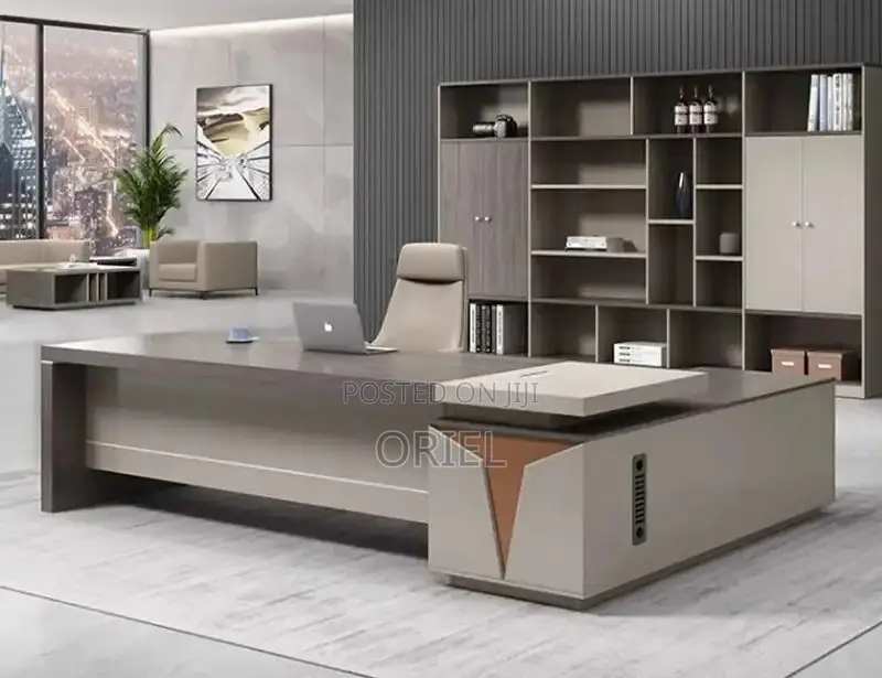 Executive Office Desk : Modern Office 1800mm L-Shaped Desk