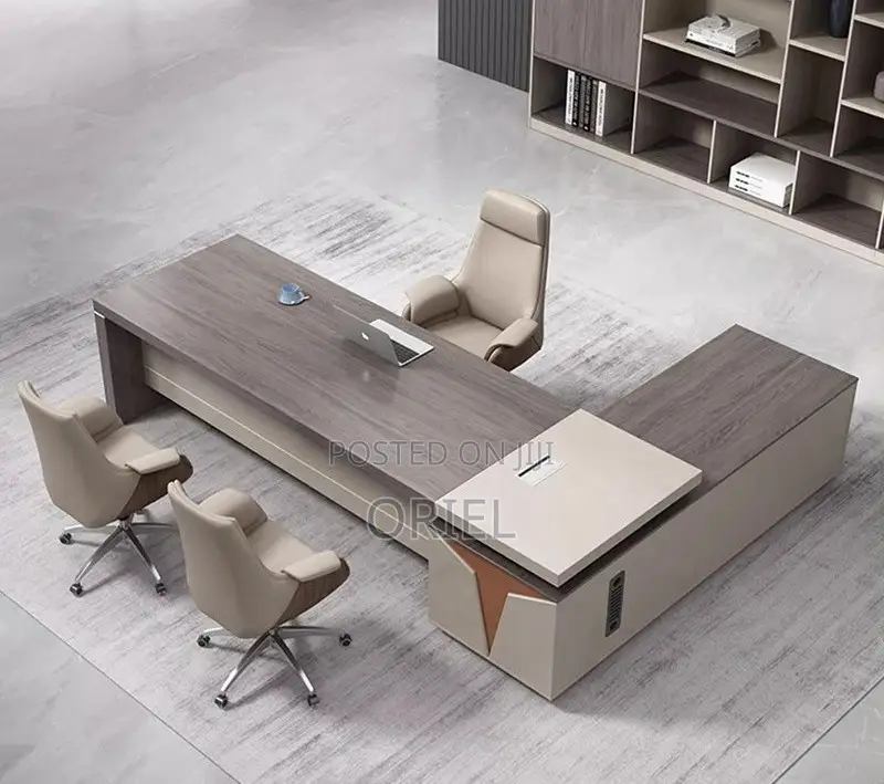 Executive Office Desk : Modern Office 1800mm L-Shaped Desk
