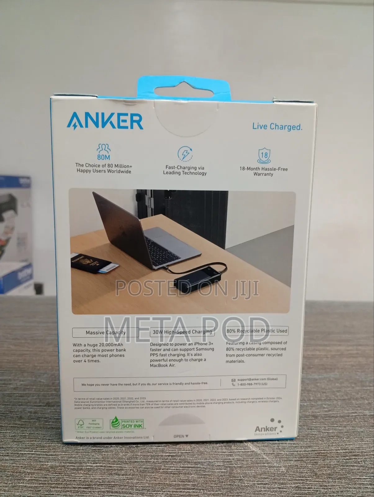 Anker 20,000mah 30w Power Bank