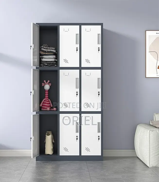 Office Cabinet : Office 9-Door Steel Metal Locker Cabinet