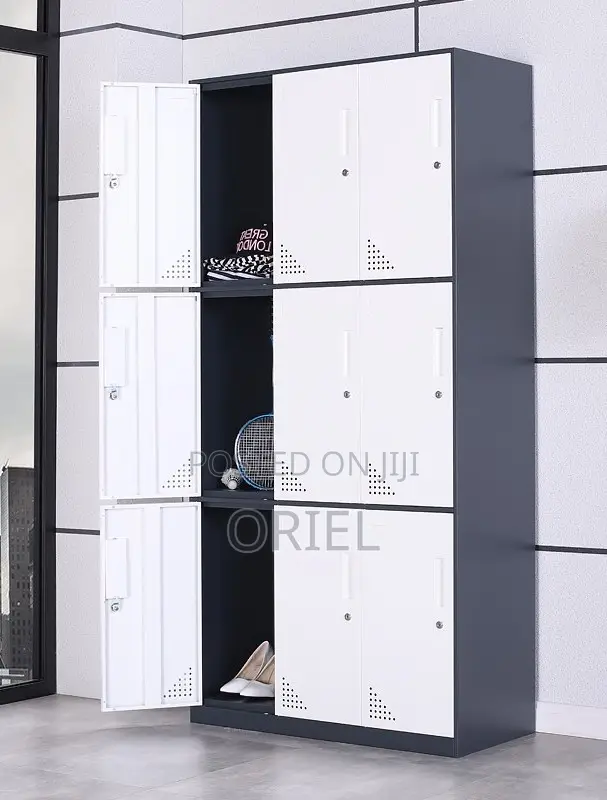 Office Cabinet : Office 9-Door Steel Metal Locker Cabinet