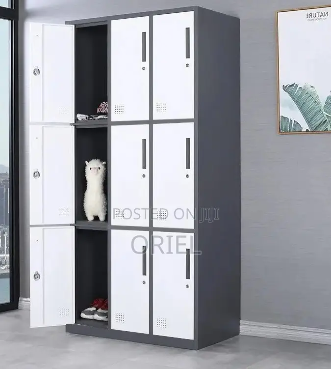 Office Cabinet : Office 9-Door Steel Metal Locker Cabinet
