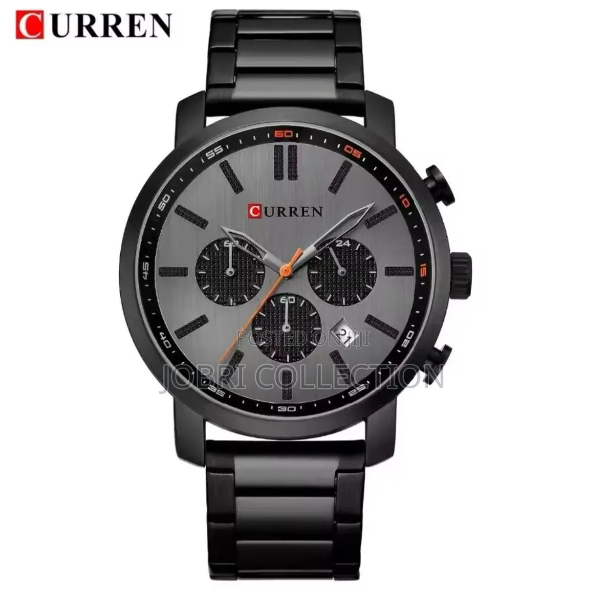 Curren Full Chronograph Black Wrist Watch