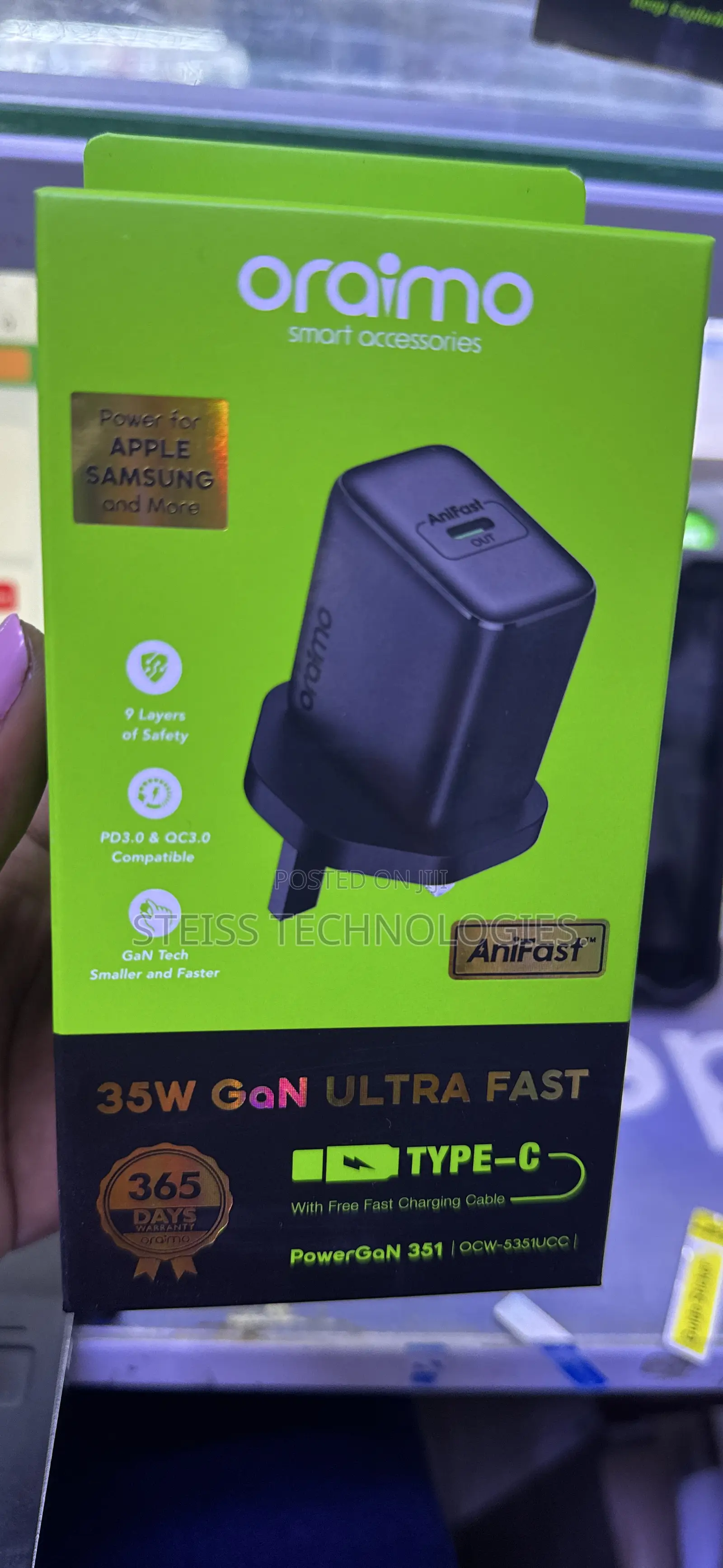 35w C to C Oraimo Fast Charger