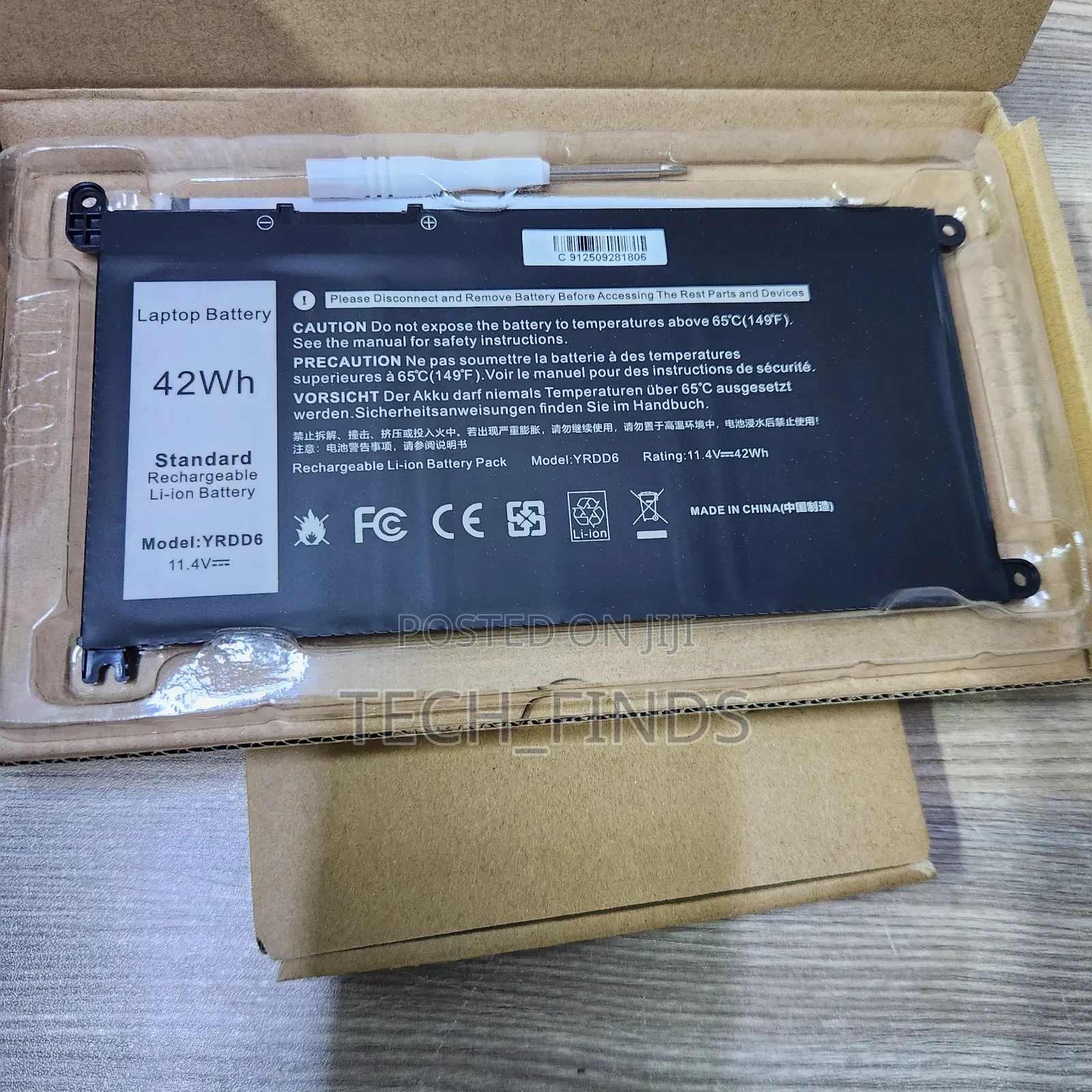 Yrdd6 Battery for Dell Inspiron 15 3000/5000 Vostro 3000 Series