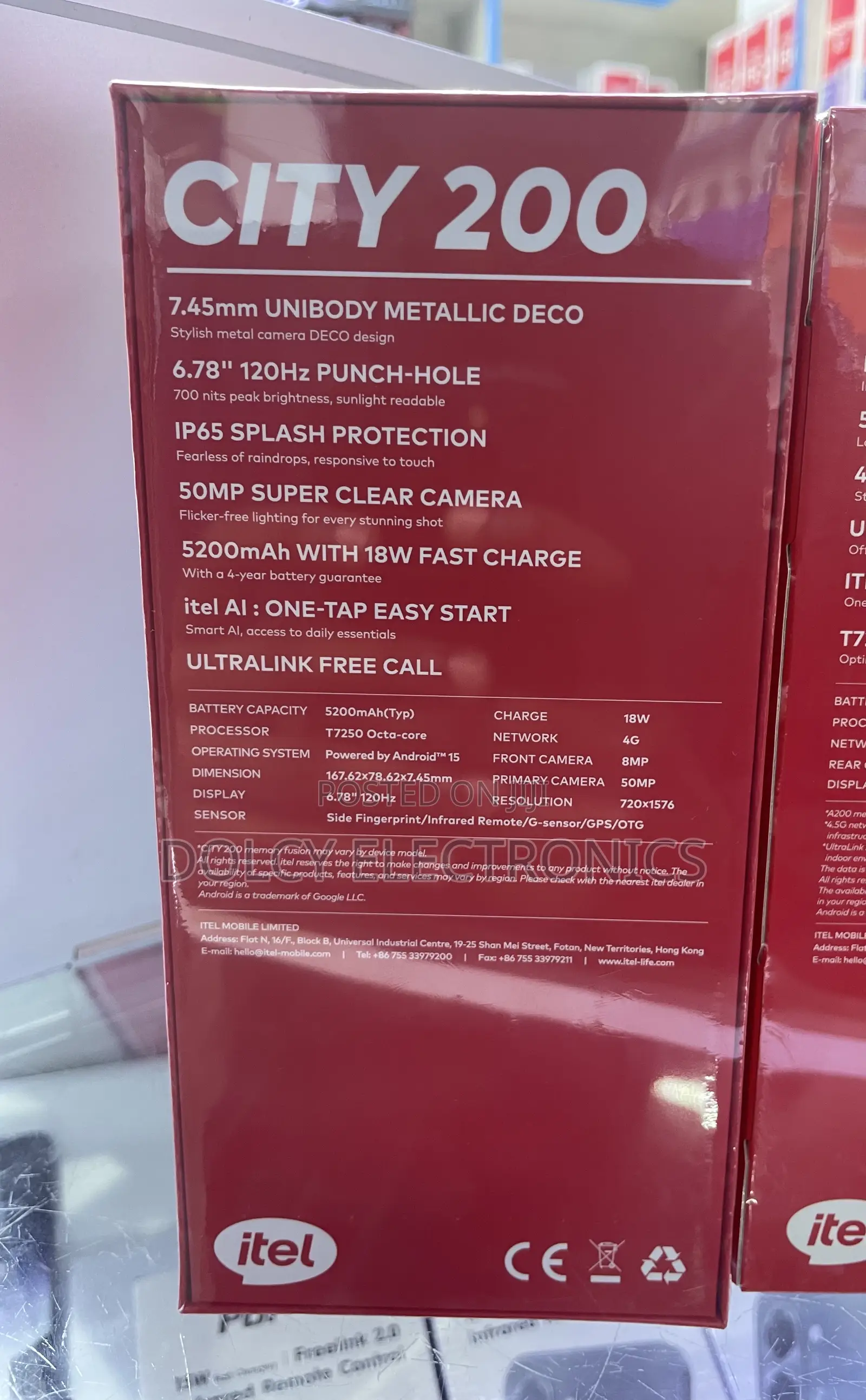 New Itel City 200 128 GB Black