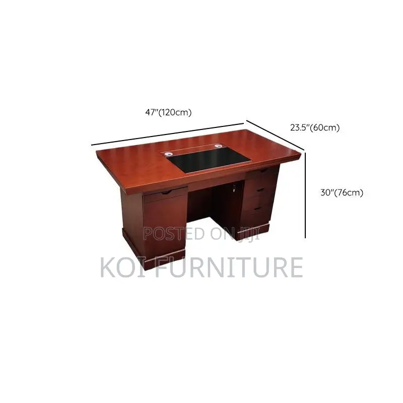 Office Desk; 1.4 Meters Mahogany Executive Attached Desk