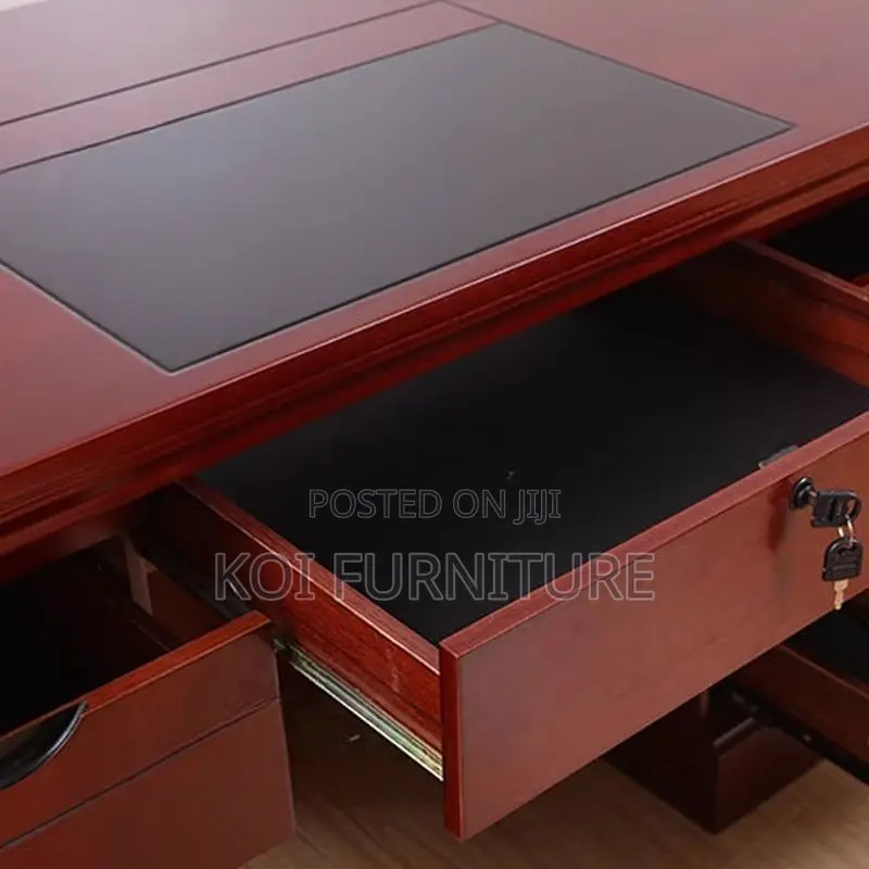 Office Desk; 1.4 Meters Mahogany Executive Attached Desk
