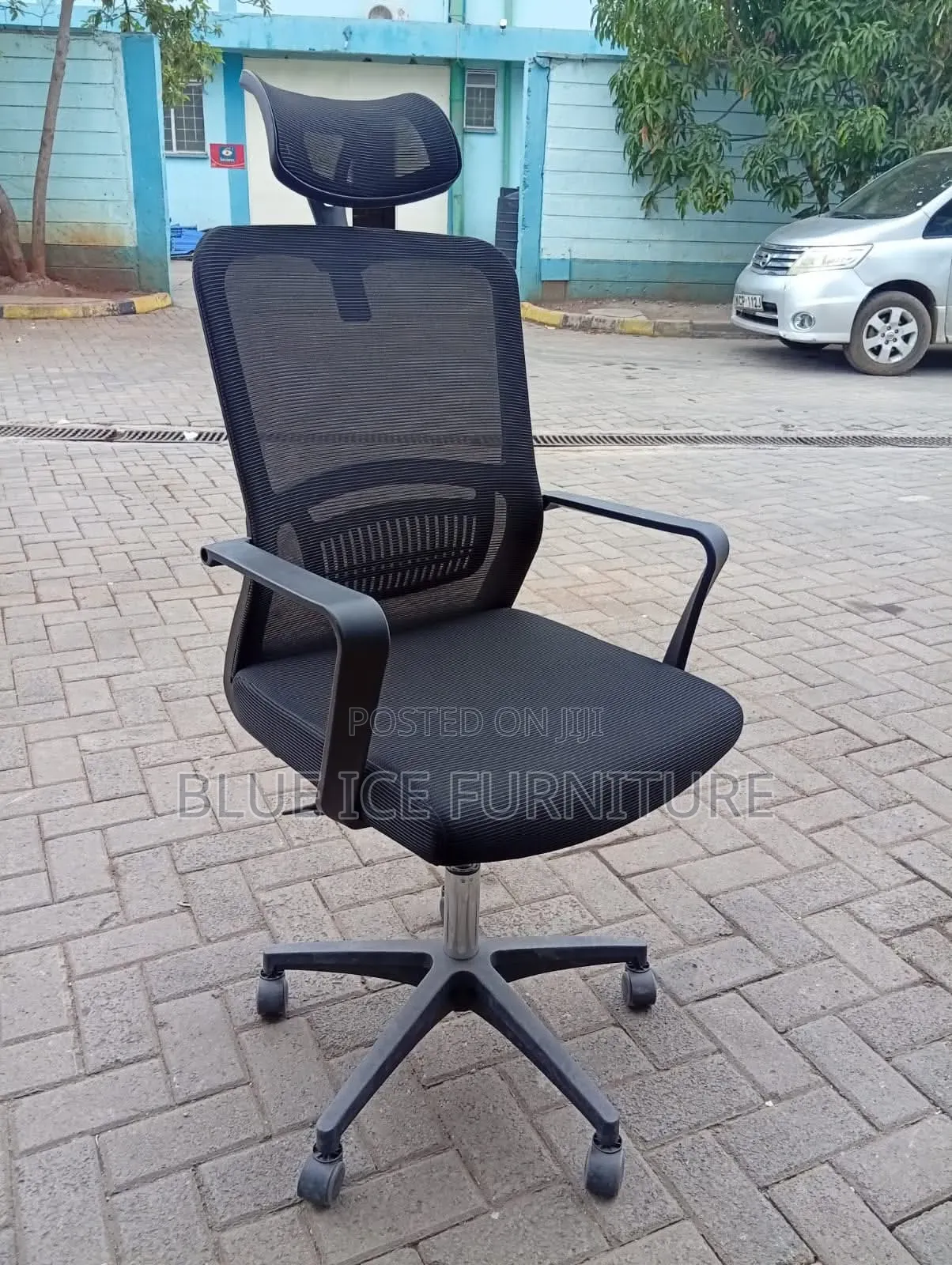 Compact Office Chair With Headrest and Swivel
