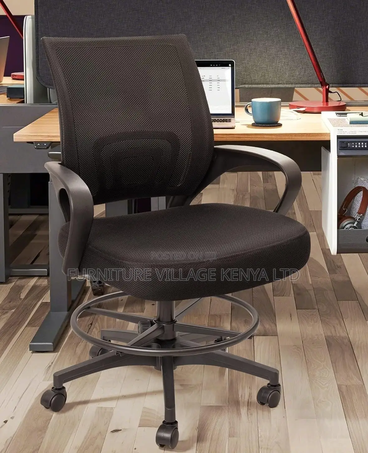 Office Chair;Black Counter Height Task Chair