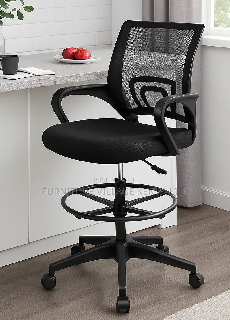 Office Chair;Black Counter Height Task Chair